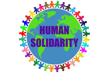 Fototapeta na wymiar Día internacional de la solidaridad humana.