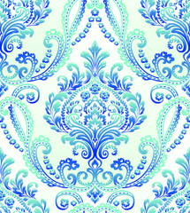 Vector Classic Damask Seamless Pattern 
