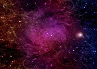 galaxy in a free space