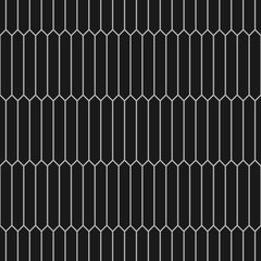 Seamless monochrome pattern of picket tiles