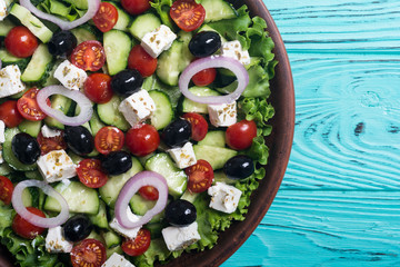 Fresh vegetables greek salad