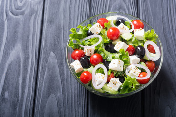 Fresh vegetables greek salad