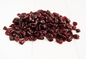 Dried cranberries on a table
