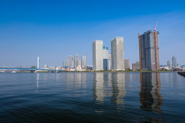 Obraz premium 東京 豊洲から晴海方面の景色