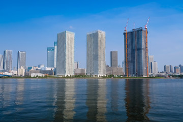 Obraz premium 東京 豊洲から晴海方面の景色