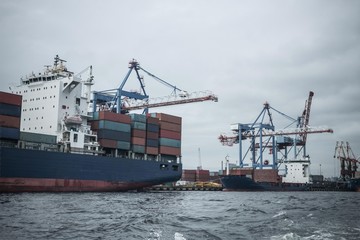 Naklejka premium Cabotage, sea freight.