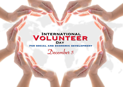 International volunteer day for social and economic development December 5 concept