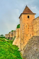 Fototapeta na wymiar City wall of Provins, a town of medieval fairs in France