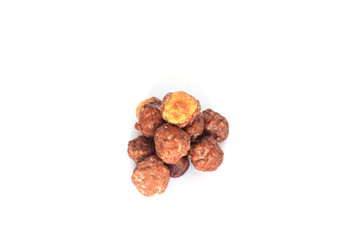 gruppo di noccioline tostate caramellate dolci