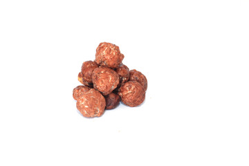 gruppo di noccioline tostate caramellate dolci