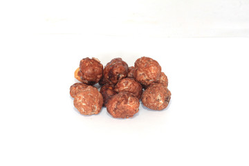 gruppo di noccioline tostate caramellate dolci