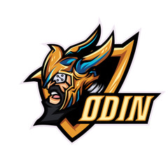 God Odin mascot logo template for sport, game crew, company logo, college team logo