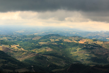 Fototapeta na wymiar Landschaft in San Marino
