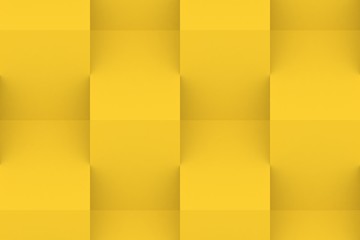 Yellow Geometric Abstract Background. 3D Render Background
