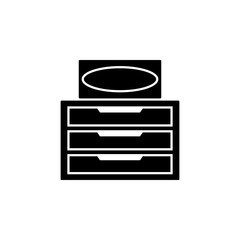 Dressing table icon. Element of furnishings. Premium quality graphic design icon. Signs and symbols collection icon for websites, web design, mobile app