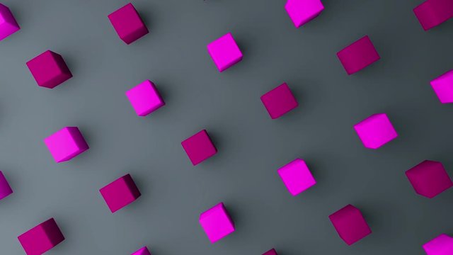 3d cubes gradient background. VJ Seamless loop background.