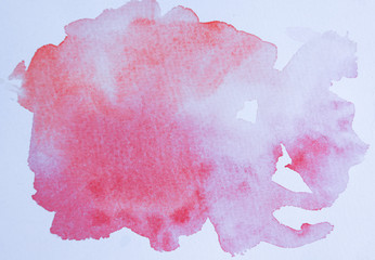 pink watercolor on white paper