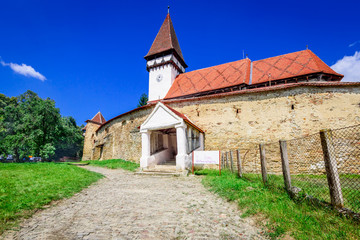 Fototapeta premium Mesendorf fortified church, Transylvania, Romania