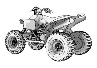 Obraz premium quad bike vector