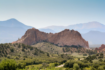 Fototapeta na wymiar Garden of the gods, mountain landscape in Colorado