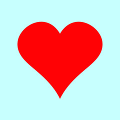 Red heart icon, love icon