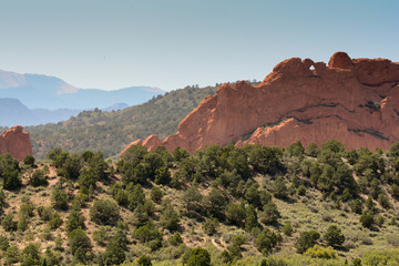 Garden of the gods, mountain landscape in Colorado