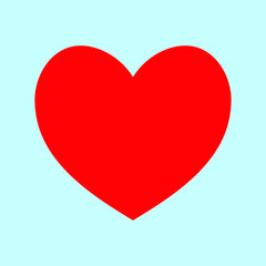 Red heart icon, love icon