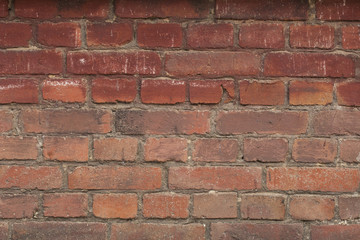 Old brick and mortar wall background