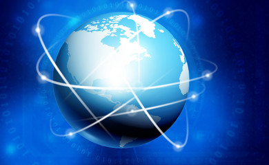 Fototapeta na wymiar Global networking background. 3d illustration