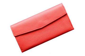 red wallet isolated on white background