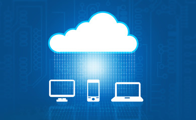 Fototapeta na wymiar cloud computing concept . Digital illustration