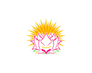 Beauty Vector Lotus flowers design logo Template icon