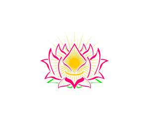 Beauty Vector Lotus flowers design logo Template icon