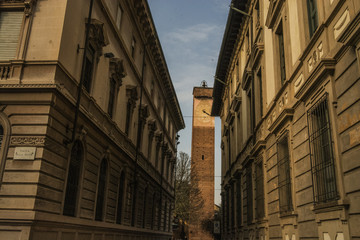 Fototapeta na wymiar Pavia street Italy