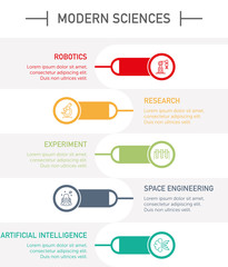 Fototapeta na wymiar Modern Sciences Infographic Icons