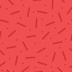 Vector seamless colorful pattern - memphis style. Trendy design, fashion 80 - 90s. Bright background