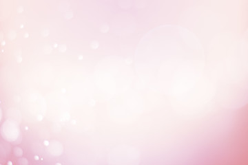 Soft blur abstract pink bokeh and Christmas background, gradient celebration banner