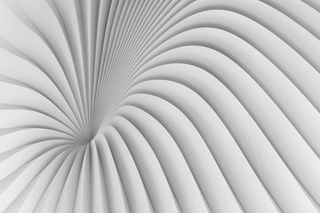 Texture of divergent white stripes. 3d illustration