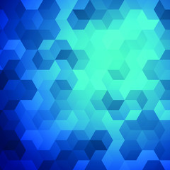 Obraz premium blue abstract cube background or wallpaper