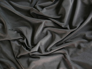 Black silk fabric texture background