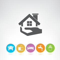 real estate concept icons