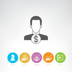 investor and finance icons