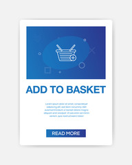 ADD TO BASKET ICON INFOGRAPHIC