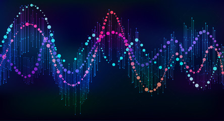 Big data visualization. Futuristic infographic. Information aesthetic design. Visual data complexity. Complex data threads graphic visualization. Social network representation. Abstract data graph.