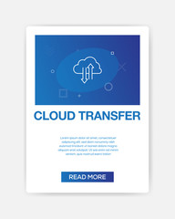 CLOUD TRANSFER ICON INFOGRAPHIC
