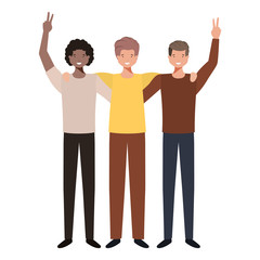 Obraz premium young men avatar character