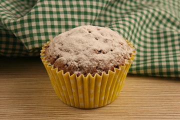 Chocolate muffin closeup