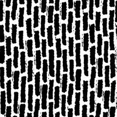 Ink hand drawn abstract seamless pattern with rectangular shapes