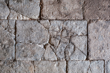 cracked stone texture, antique stone floor / wall with cracks