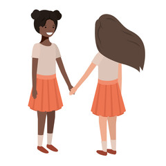 friendly teenagers ethnicity girls characters